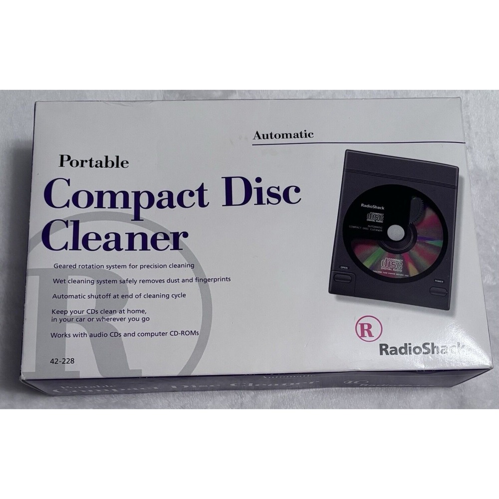 Radio Shack‎ Portable Compact Disc Cleaner has new batteries included Tested